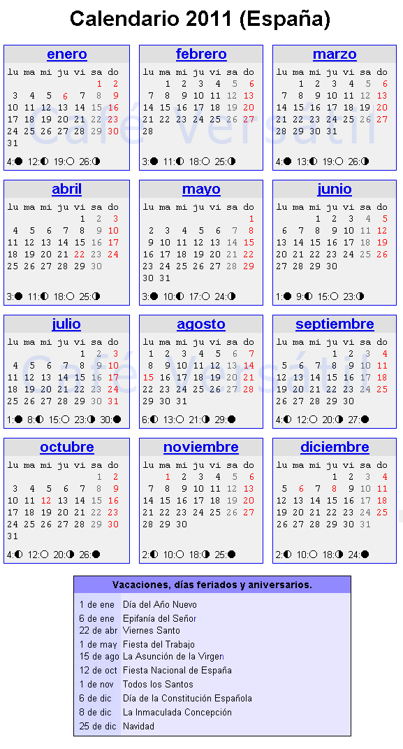 calendario 2011 abril. el calendario laboral 2011
