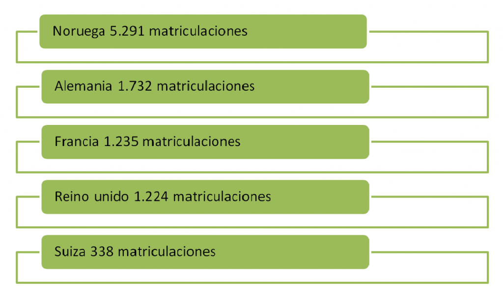 TOP 5  Matriculaciones coches eléctricos primer trimestre 2014