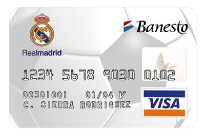 tarjeta visa de Banesto y el Real Madrid