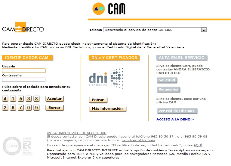 piel Especificado Autónomo El nuevo servicio CAM Directo Internet - Finanzas y Economía