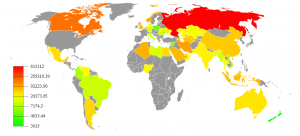 Producción mundial de gas natural