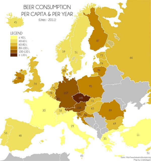 consumo de cerveza