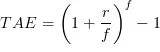 formula tae